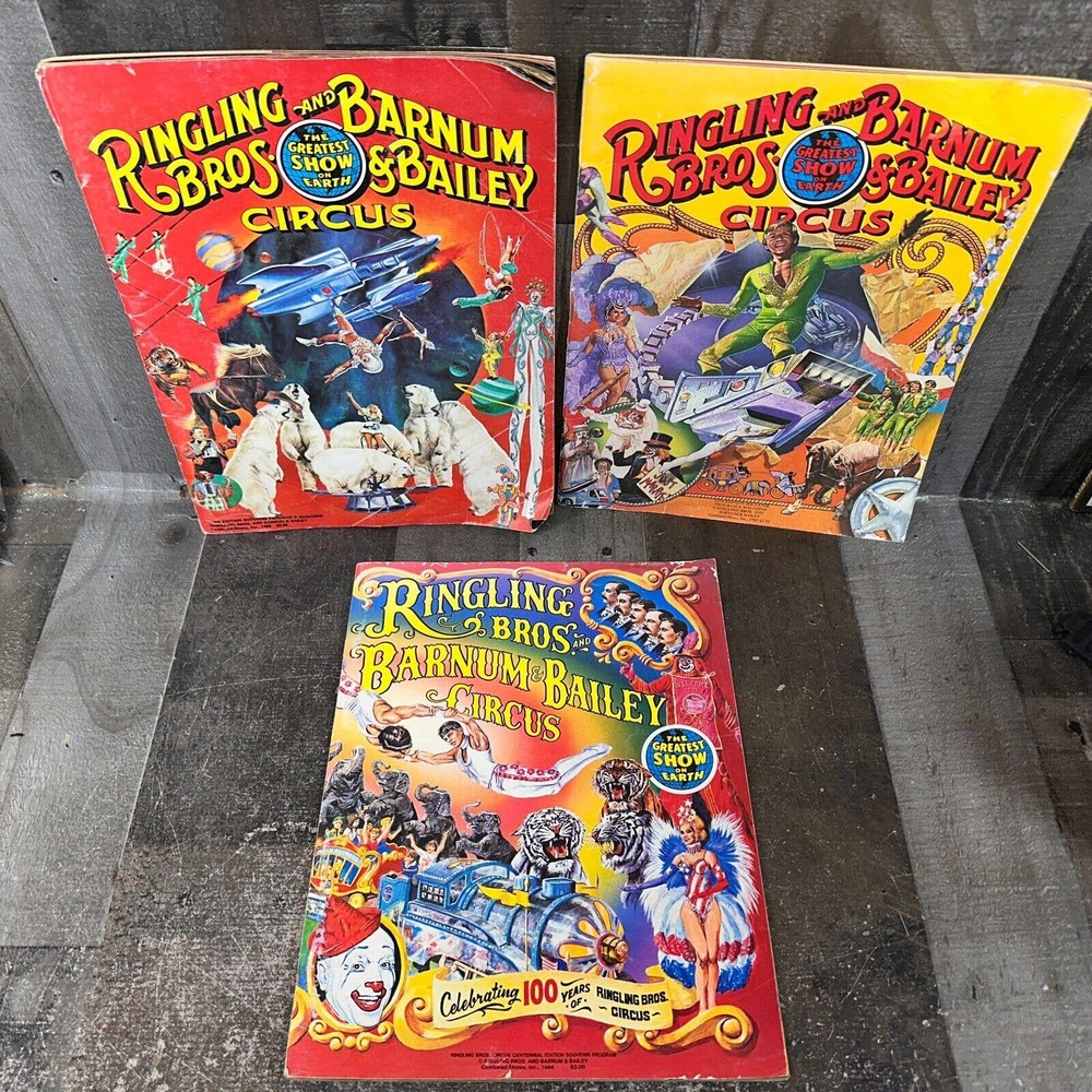 1982 1984 Ringling Bros Barnum & Bailey Centennial Edition Souvenir Program lot